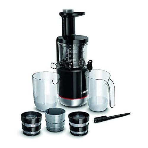  Bosch Hausgerate Bosch MESM731M Entsafter (SlowJuicer, schonendes Entsaften, sehr leise, leichte Reinigung, fuer hartes Obst und Gemuese, 150 Watt) schwarz