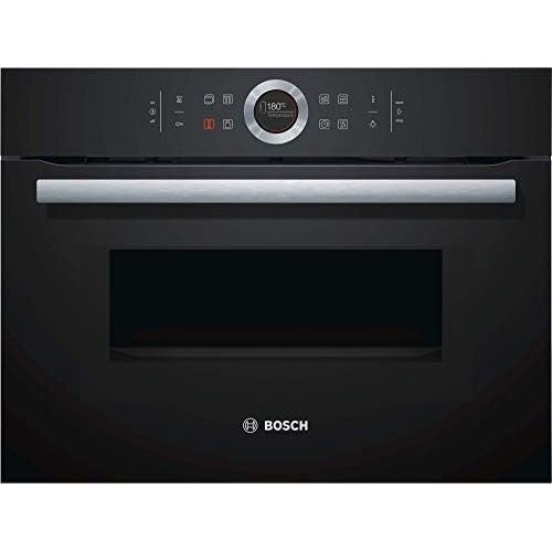  Bosch Hausgerate Bosch CMG633BB1 Serie 8 Einbau-Kompaktbackofen mit Mikrowellenfunktion / 45 L / Schwarz / ColorGlass / AutoPilot 14 / TFT-Display