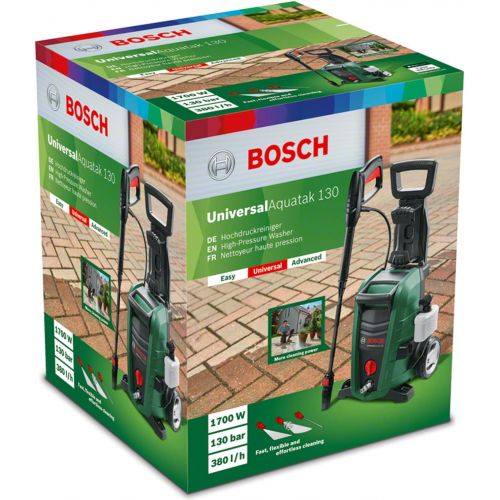  Besuchen Sie den Bosch Home and Garden-Store Bosch Hochdruckreiniger UniversalAquatak 130 (3-in-1-Duese, Schaumduese, transparenter Wasserfilter, Hochdruckpistole, 6 m Schlauch, 5 m Kabel, 1700 Watt, Druck: 130 bar, max. Foerder