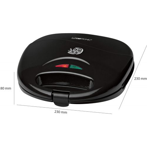  Besuchen Sie den Clatronic-Store Clatronic ST 3477 Sandwichtoaster, 3-eckige Sandwichplatten, automatischer Temperaturregler, mit 2 Kontrollleuchten, Antihaftbeschichtung, UEberhitzungsschutz, schwarz