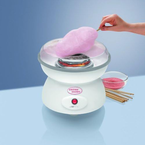  Clatronic Zuckerwattemaschine fuer Zuhause Grosse Schale Spritzschutz Zuckerwatte Zuckerwatte Schale (Sparsame 500 Watt, Spritzschutz Spuelmaschinengeeignet)