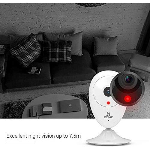  [아마존 핫딜]  [아마존핫딜]EZVIZ ezCube WLAN Kamera 720p HD Kompatibel mit Amazon Alexa, 2.4Ghz Wi-Fi Indoor Video berwachungskameras mit Zwei-Wege-Audio, Nachtsicht, Cloud-Service verfuegbar