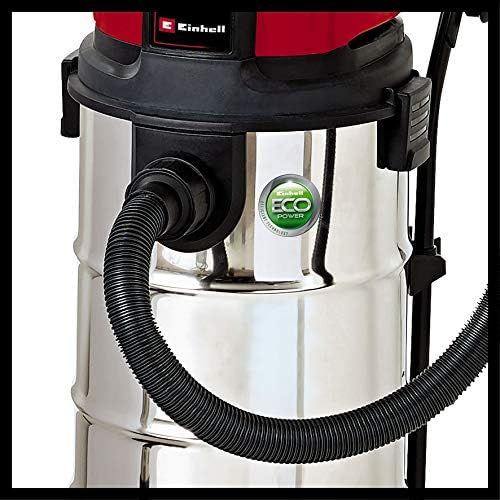  Einhell Nass-Trockensauger TE-VC 2340 SA (1200W ECO Power, 2.250W Automatiksteckdose, 40L Edelstahlbehalter, Teleskop-Saugrohr, umfangreiches Duesenzubehoer)