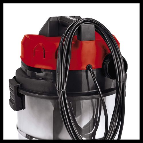  Einhell Nass-Trockensauger TE-VC 2340 SA (1200W ECO Power, 2.250W Automatiksteckdose, 40L Edelstahlbehalter, Teleskop-Saugrohr, umfangreiches Duesenzubehoer)