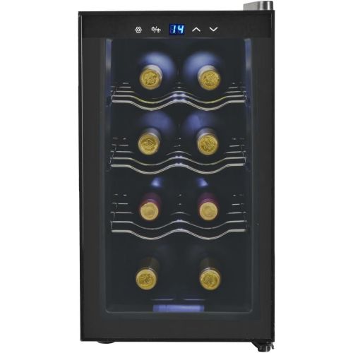  Besuchen Sie den Festnight-Store Festnight Weinkuehlschrank Weinkuehler 25L 65 W Getrankekuehlschrank Bar-Kuehlschrank mit LCD-Anzeige fuer 8 Flaschen