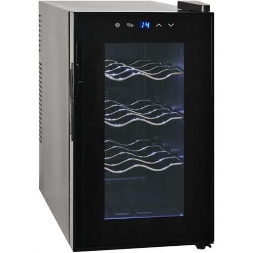  Besuchen Sie den Festnight-Store Festnight Weinkuehlschrank Weinkuehler 25L 65 W Getrankekuehlschrank Bar-Kuehlschrank mit LCD-Anzeige fuer 8 Flaschen