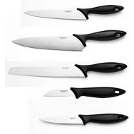 Besuchen Sie den Fiskars-Store Fiskars Essential Messerset 5-teilig Schalmesser Gemuesemesser Kuechenmesser Kochmesser Brotmesser