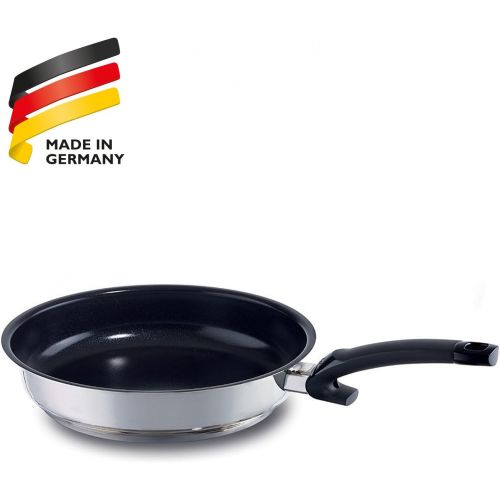  Besuchen Sie den Fissler-Store Fissler crispy ceramic comfort / Edelstahl-Pfanne (Ø 24 cm) beschichtete-Bratpfanne, antihaftend, induktionsgeeignet, Stielpfanne, ideal zum krossen anbraten, alle Herdarten - auch