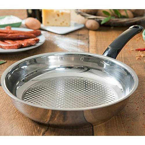  Besuchen Sie den Fissler-Store Fissler / Pfannen-Set, 2-teilig, Ø 28 cm (protect alux comfort plus-Aluminiumpfanne, antihaftend) und (crispy steelux comfort Edelstahl-Pfanne, unbeschichtet) - Induktions-geeignet