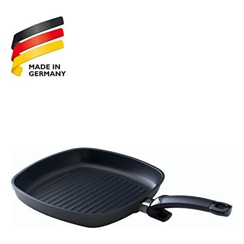  Fissler special grill / Grill-Pfanne (28 x 28 cm) beschichtete Bratpfanne, Aluminium-Steakpfanne, antihaftversiegelt  alle Herdarten ausser Induktion