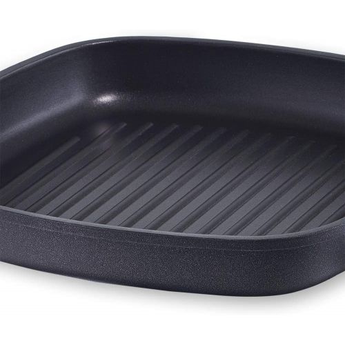  Fissler special grill / Grill-Pfanne (28 x 28 cm) beschichtete Bratpfanne, Aluminium-Steakpfanne, antihaftversiegelt  alle Herdarten ausser Induktion