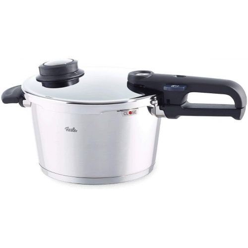  Fissler vitavit premium / Induktions-Schnellkochtopf, (6 L, Ø 22 cm), Edelstahl-Dampfkochtopf, 2 Garstufen, stapelbar, alle Herdarten) - silber