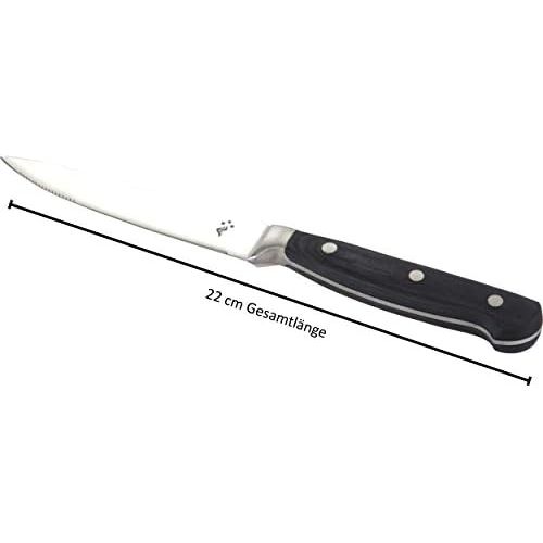  Besuchen Sie den Grillfuerst-Store Grillfuerst Steakmesser 2er Set in Geschenkverpackung -Steak Knives