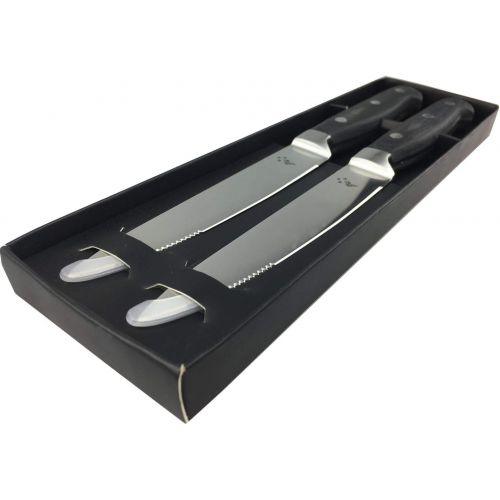  Besuchen Sie den Grillfuerst-Store Grillfuerst Steakmesser 2er Set in Geschenkverpackung -Steak Knives