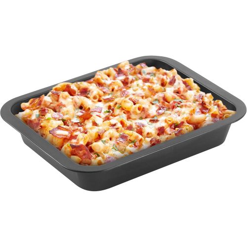  Grizzly Lasagneform Antihaft 24 x 17,5 x 6 cm Tiefe Kleine Auflaufform aus Stahl