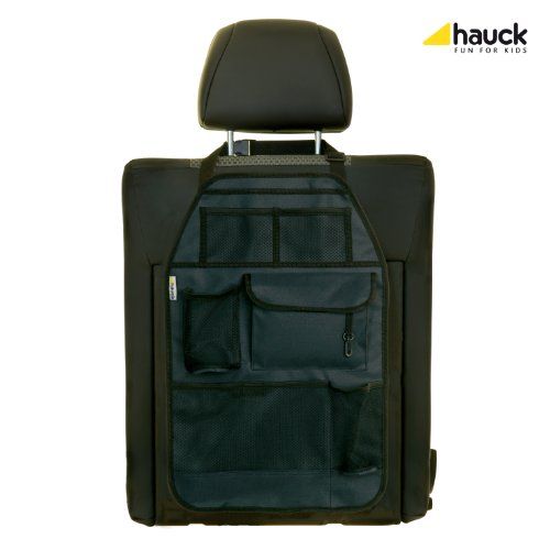  [아마존 핫딜]  [아마존핫딜]Hauck Cover Me Deluxe Rueckenlehnenschutz/Ruecksitzschoner, fuer Autositz, Trittschutz mit Ruecksitz-Organizer und Getrankehalter, grau