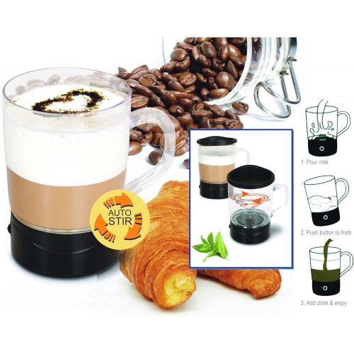  Besuchen Sie den Kalorik-Store Team-Kalorik-Group TKG MFH 1000 Selbstumruehrender Becher inklusive Rezepte fuer koestlichen Kaffee