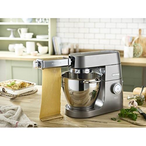  Besuchen Sie den Kenwood-Store Kenwood Pasta-Set MAX980ME Zubehoer fuer Kenwood Kuechenmaschinen, elektrische Nudelmaschine mit Lasagne-Walze und Spaghetti und Fettuccine Aufsatz, Edelstahl