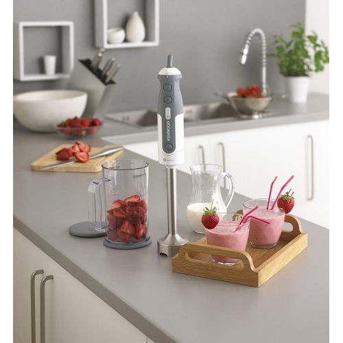  De´Longhi Kenwood HDP302WH Stabmixer | Puerierstab mit 800 W Leistung | Triblade 3-Fluegel-Messer fuer schnelleres Puerieren | Inkl. Schneebesen und Mixbecher | Ideal fuer Suppen und Smoothies