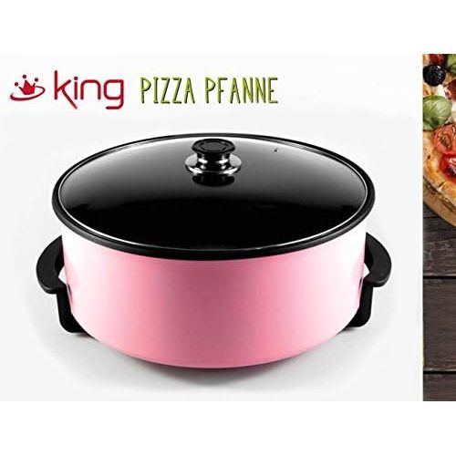  KING Elektrische Partypfanne Pizzapfanne paellapfanne Multipfanne versch. Farben | Durchmesser oe42cm (Pink, 10)