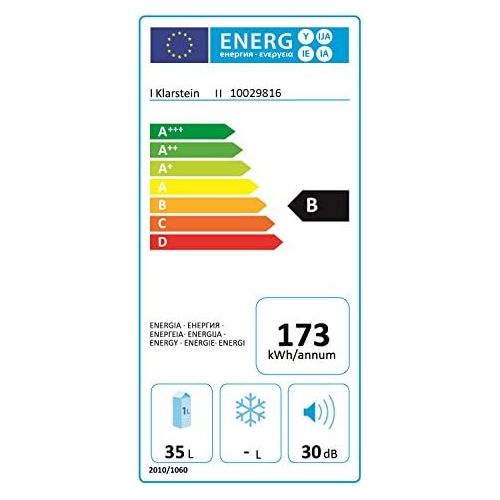  Besuchen Sie den Klarstein-Store Klarstein Weinkuehlschrank Vinamora Gastro Line (35 Liter, 12 Flaschen, LED-Beleuchtung, Energieklasse B, Temperatur: 11-18 ° C, 70 Watt, 5 Edelstahlboeden, LCD-Bildschirm, Touch Pan