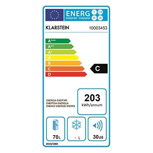  Besuchen Sie den Klarstein-Store Klarstein MKS-2 - Weinkuehlschrank, Getrankekuehlschrank, 28 Flaschen, 6 Regaleinschuebe, 70 Liter, Touchpad, 8-18° C Temperaturbereich, LED, Panorama-Tuer, leise, Nennleistung 65W, sc