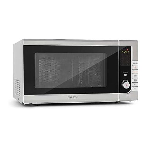  Klarstein CombiWave Mikrowelle, 1000 W, 43l Garraum (extra gross), Grillfunktion, 11 Leistungsstufen, LED-Display, digitale Kuechenuhr, Auftaufunktion, 8 Automatikprogramme, Glasdreh