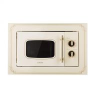 [아마존베스트]Klarstein Victoria 20 Einbau-Mikrowelle - Retro, 20 L, 800 W Mikrowellen-/1000 W Grillleistung, 3 Kombi-Funktionen, Edelstahl, inkl. Einbaurahmen, elfenbein