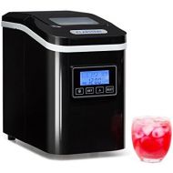 [아마존베스트]Klarstein Lannister Eiswuerfelbereiter - Eiswuerfelmaschine, Ice Maker, 10 kg / 24 h, 3 Wuerfelgroessen, Zubereitung in 8-10 min, 1,1 Liter Wassertank, Timer, LCD-Display, Sichtfenster,