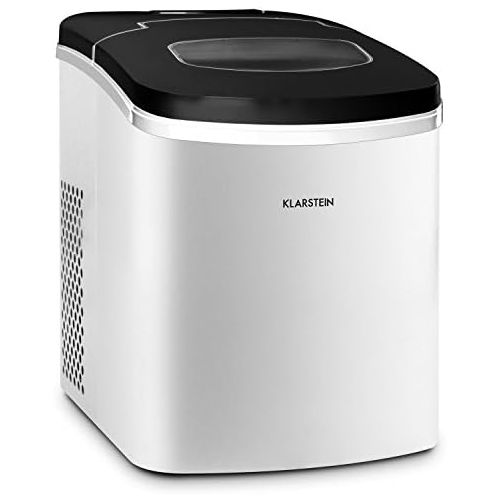  Klarstein Manhattan - Eismaschine, Eiswuerfelbereiter, Eiswuerfelmaschine, 10 kg / 24 h, 150 Watt, Zubereitung in 6-10 min, 2,2 Liter Wassertank, leiser Hochleistungskompressor, schw