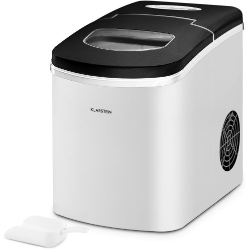  Klarstein Manhattan - Eismaschine, Eiswuerfelbereiter, Eiswuerfelmaschine, 10 kg / 24 h, 150 Watt, Zubereitung in 6-10 min, 2,2 Liter Wassertank, leiser Hochleistungskompressor, schw