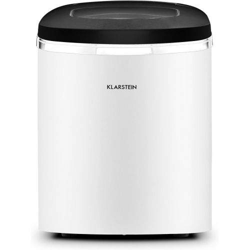  Klarstein Manhattan - Eismaschine, Eiswuerfelbereiter, Eiswuerfelmaschine, 10 kg / 24 h, 150 Watt, Zubereitung in 6-10 min, 2,2 Liter Wassertank, leiser Hochleistungskompressor, schw