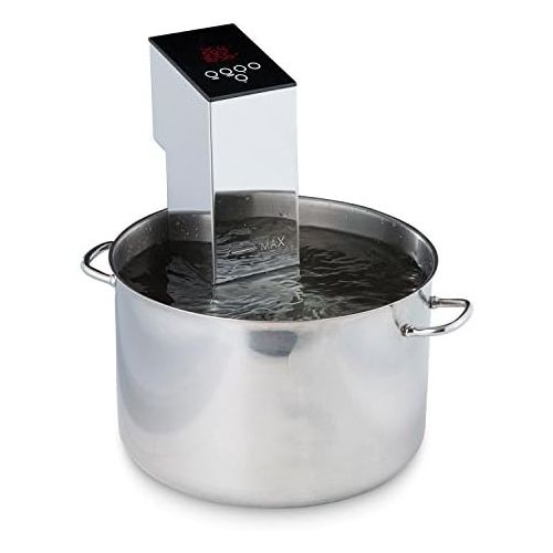  Klarstein Tastemaker Compact - Vakuumgarer, Sous-Vide-Garer, Schongarer, 1100 Watt, 0 °C - 99 °C, Garzeit einstellbar bis 99 Stunden, Umwalzpumpe,12 L/min, platzsparend, Silber