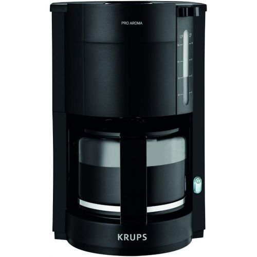  Besuchen Sie den Krups-Store Krups F30908 ProAroma Filterkaffeemaschine mit Glaskanne | 1,25L Fuellmenge | 10-15 Tassen | 1050W | Schwarz