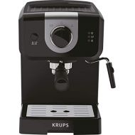 Besuchen Sie den Krups-Store Krups Opio XP320810 Kaffeemaschine, 15 bar Druck, Tassenwarmer und Milchaufschaumer, Drehregler, schwarz/silber