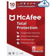 [아마존 핫딜]  [아마존핫딜]McAfee Total Protection 2019 | 10 Gerate| 1 Jahr | PC/Mac/Smartphone/Tablet | Download [Online Code]