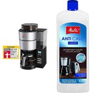 Besuchen Sie den Melitta-Store Melitta 1021-01 AromaFresh Filterkaffeemaschine Rostfreier Stahl schwarz & 192618 Fluessigentkalker fuer Filtermaschinen, 250 ml, Anti Calc