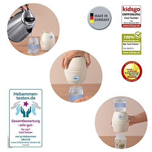  Besuchen Sie den NIP-Store NIP Flaschenkuehler Cool Twister NEU inkl. inkl. 1 x Philips Avent NaturNah Flasche mit Motiv 260ml mit Sauger 1 Mo+