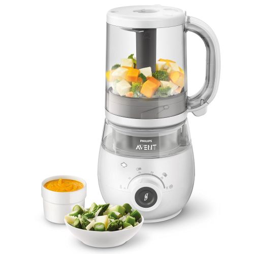 필립스 [아마존 핫딜]  [아마존핫딜]Philips Avent 4-in-1-Babynahrungszubereiter SCF883/01, Dampfgaren und Mixen, 4 Mahlzeiten, weiss