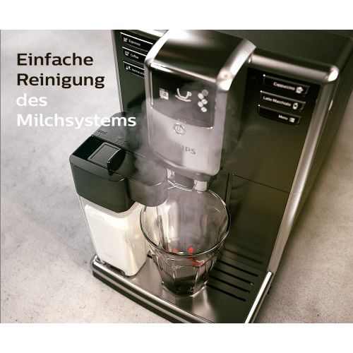 필립스 Besuchen Sie den Philips-Store Philips 5000 Serie EP5360/10 Kaffeevollautomat, 6 Kaffeespezialitaten (integriertes Milchsystem) Klavierlack-schwarz/Schwarz