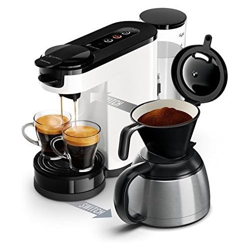 필립스 Besuchen Sie den Philips-Store Philips Senseo Switch 2in1-Kaffeemaschine Senseo Switch Blanche