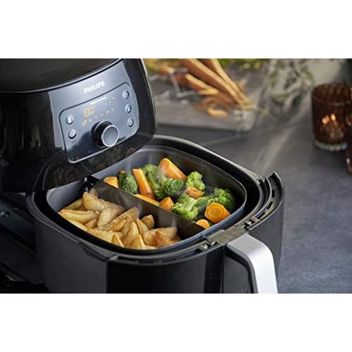 필립스 Besuchen Sie den Philips-Store Philips Party-Kit HD9950/00 Grillrost & Korbtrenner Zubehoer, fuer Airfryer XXL (HD9860, HD9762, HD9750) mit 1,4 kg Fassungsvolumen