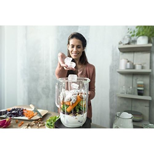 필립스 Besuchen Sie den Philips-Store Philips HR3660/55 Tragbares Gefass, 0,6 Liter, schwarz, transparent