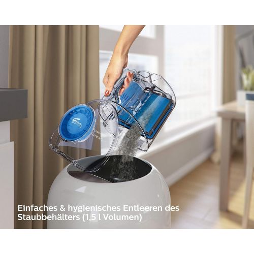 필립스 [아마존 핫딜]  [아마존핫딜]PHILIPS Philips beutelloser Staubsauger PowerPro Compact FC9332/09 (sehr niedriger Stromverbrauch bei hoher Leistung, 1,5 L Staubvolumen, integriertes Zubehoer) weiss