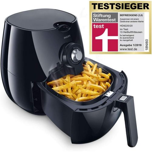 필립스 Philips HD9220/20 Airfryer - Das Original (Heissluftfritteuse, 1425 W, fuer 1-2 Personen, 800 g Kapazitat) schwarz