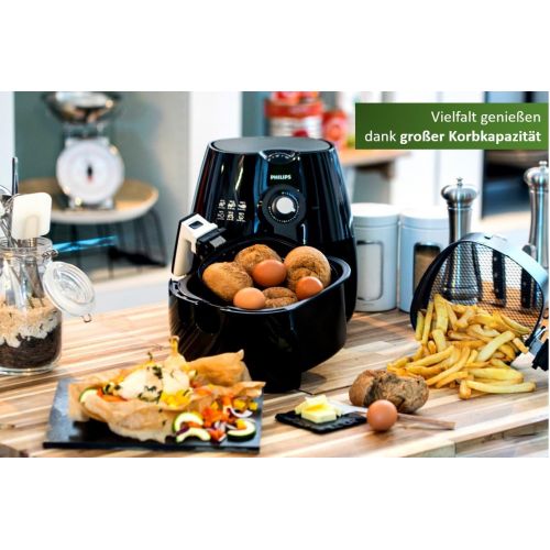 필립스 Philips HD9220/20 Airfryer - Das Original (Heissluftfritteuse, 1425 W, fuer 1-2 Personen, 800 g Kapazitat) schwarz