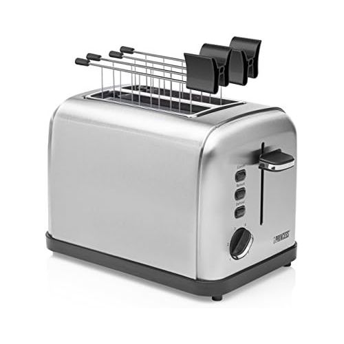  Besuchen Sie den Princess-Store Princess Edelstahl Toaster mit zwei Schlitze  herausnehmbares Kruemmelfach - Auftau-, Aufwarm- & Stoppfunktion , 142354