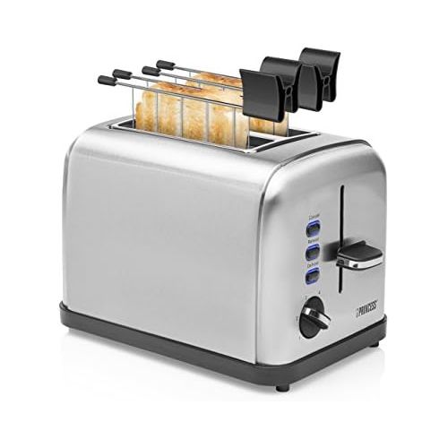  Besuchen Sie den Princess-Store Princess Edelstahl Toaster mit zwei Schlitze  herausnehmbares Kruemmelfach - Auftau-, Aufwarm- & Stoppfunktion , 142354