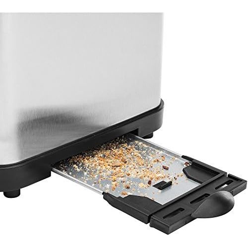  Besuchen Sie den Princess-Store Princess Edelstahl Toaster mit zwei Schlitze  herausnehmbares Kruemmelfach - Auftau-, Aufwarm- & Stoppfunktion , 142354