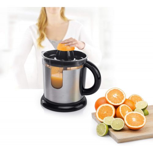  Besuchen Sie den Princess-Store Princess 201975 Duo Juicer  Innovativer Zusatzsaftbehalter  Edelstahlausfuehrung